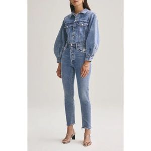 AGOLDE Nico Hi Rise Straight Leg Jeans with Stretch